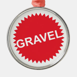 Ornement En Métal Logo rouge Gravel Cycling