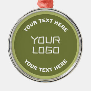 Ornement En Métal Logo téléchargé ou design & texte modifiable Toute