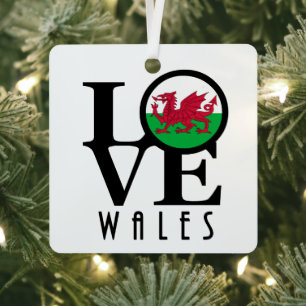 Ornement En Métal LOVE Wales