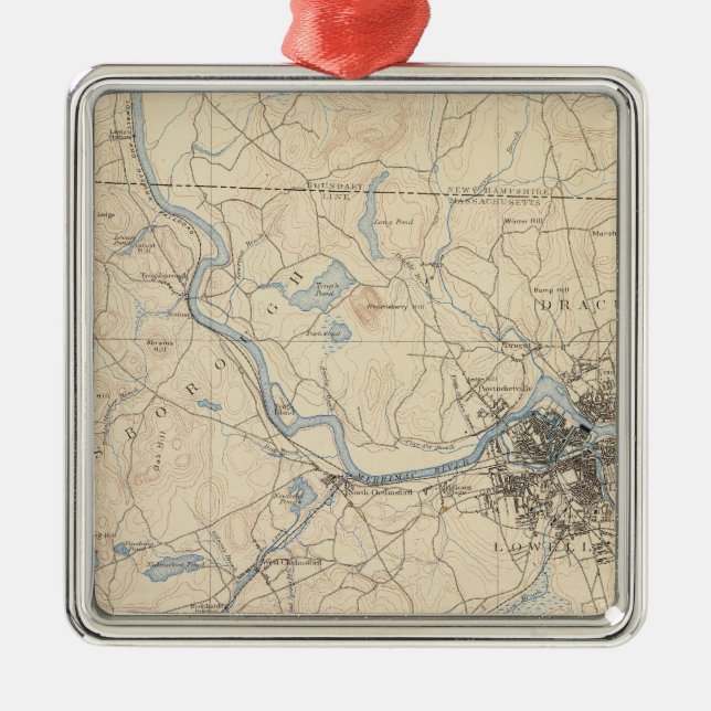 Ornement En Métal Lowell, le Massachusetts (Devant)