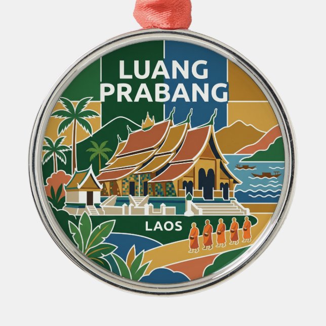 Ornement En Métal Luang Prabang Laos (Devant)
