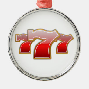 Ornement En Métal Lucky Sevens - Slot Machine Jackpot