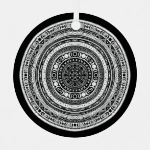 Ornement En Métal Lune Enfant Mandala Triple Lune Sorcière