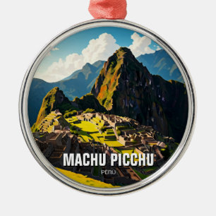 Ornement En Métal Machu Picchu Pérou Voyage Souvenir