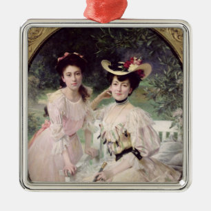 Ornement En Métal Madame Collas et sa Daughter, Giselle, 1903
