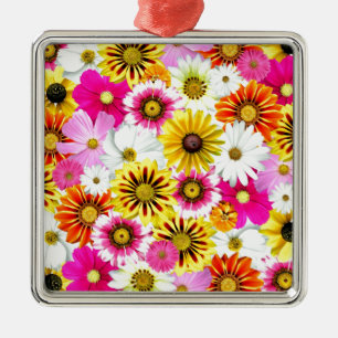 Ornement En Métal Magnifique fleurs rose jaune Accessoires motifs