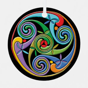 Ornement En Métal Magnifique Mandala celtique avec des perles coloré