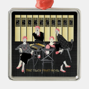 Ornement En Métal Mah Jongg Les Carreaux Qui Guérissent