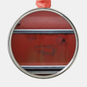 Ornement En Métal Maillot en argent rouge Chevy