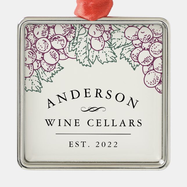 Ornement En Métal Maison personnalisée Cave à vin (Devant)