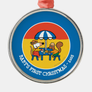 Ornement En Métal Maisy écrit des cartes postales sous le parapluie