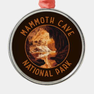 Ornement En Métal Mammoth Cave National Park Retro Distressed Circle