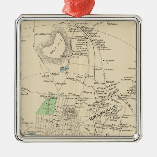 Ornement En Métal Manchester, ville de NH, ville (Devant)