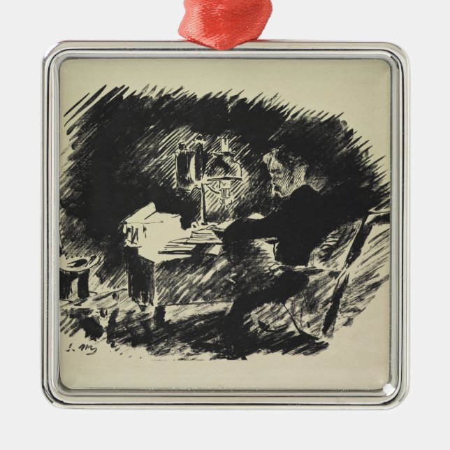 Ornement En Métal Manet | Le Corbeau, 1875 (Devant)