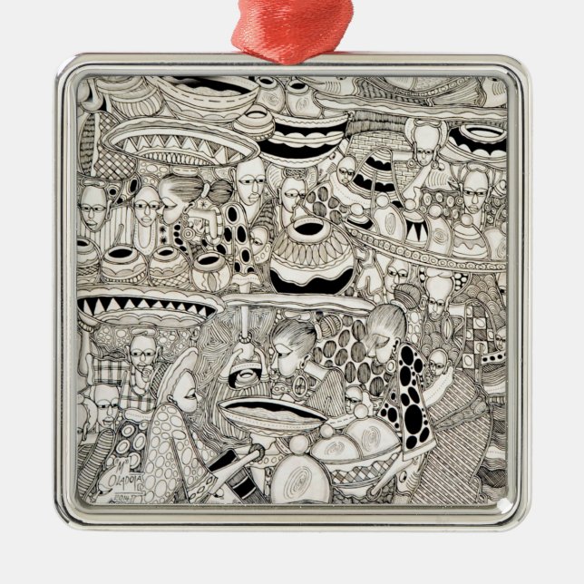 Ornement En Métal Marché (Devant)