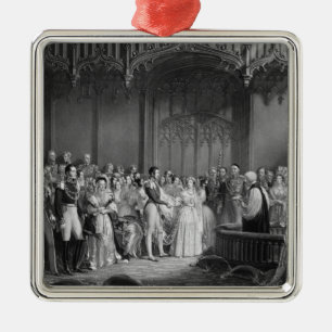 Ornement En Métal Mariage de la Reine Victoria et prince Albert