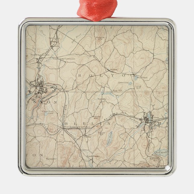 Ornement En Métal Marlboro, Massachusetts (Devant)