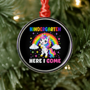 Ornement En Métal Maternelle me voilà Licorne Rentrée scolaire