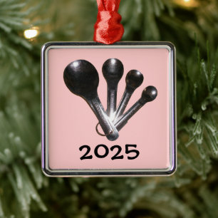 Ornement En Métal Measuring Spoons Baker Ornament