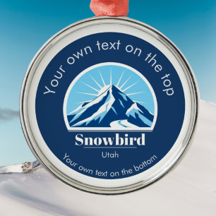 Ornement En Métal Médaille de la station de ski Snowbird Utah USA