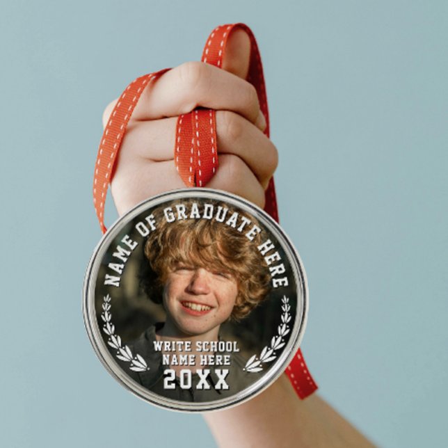 Ornement En Métal Médaille Gras Typo (Créateur téléchargé)