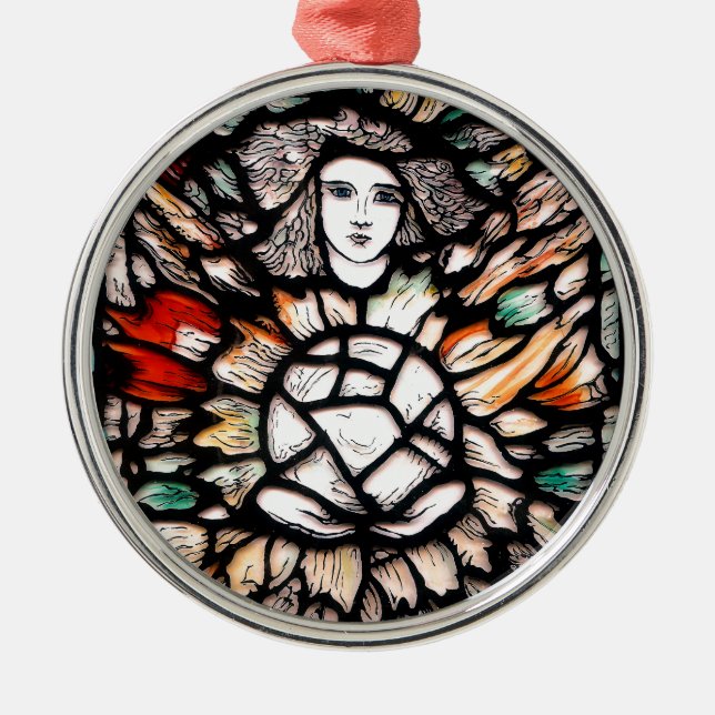 Ornement En Métal Méditation en couleurs. (Devant)