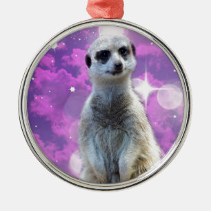 Ornement En Métal Meerkat With Sparkle