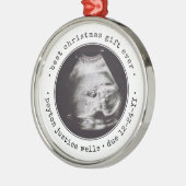 Ornement En Métal Meilleur cadeau Ever Ultrasound Baby Photo Simple  (Gauche)