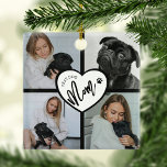 Ornement En Métal Meilleur chien maman | Collage de photos<br><div class="desc">Rien ne dit 'BEST DOG MOM' comme ce magnifique collage photo ornement de Noël. Choisissez quatre de vos photos de chien préférées et personnalisez ce gardien unique. Couleurs,  styles de police,  tout dépend de vous. Une farce parfaite qui lui rappellera sûrement son ami furieux chaque Noël.</div>