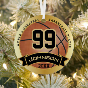 Ornement En Métal Meilleur joueur de basketball du monde / Entraîne