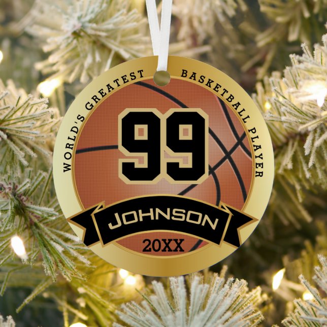 Ornement En Métal Meilleur joueur de basketball du monde / Entraîneu (Insitu)