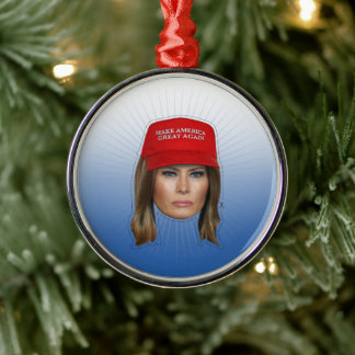Ornement En Métal Melania Trump MAGA Noël