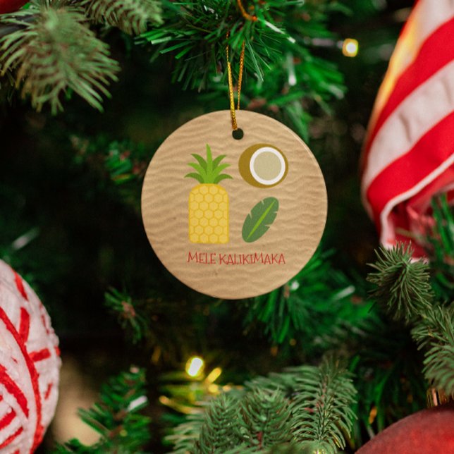 Ornement En Métal Mele Kalikimaka Noël hawaïen (Créateur téléchargé)