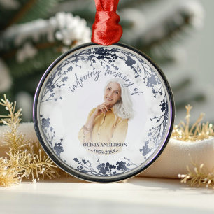 Ornement En Métal Mémoire d'amour Mémorial photo Silver Foil