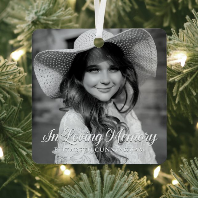 Ornement En Métal Mémorial en mémoire d'amour classique photo élégan (Insitu)