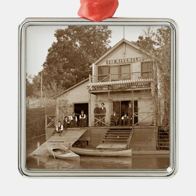 Ornement En Métal Men Club Fox River Club 1880 Fishing Elgin (Devant)