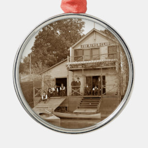 Ornement En Métal Men Club Fox River Club 1880 Fishing Elgin