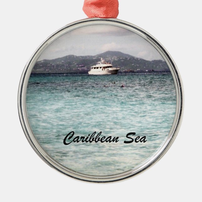 Ornement En Métal mer des Caraïbes (Devant)