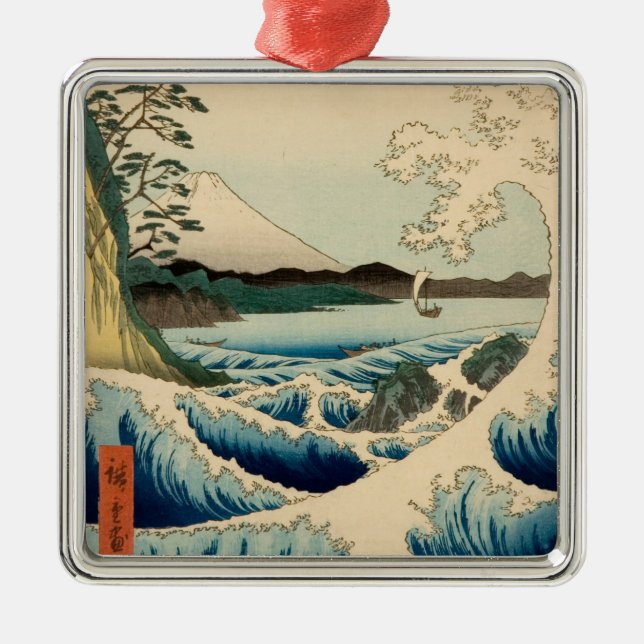 Ornement En Métal Mer japonaise de Satta Hiroshige Art (Devant)
