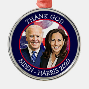 Ornement En Métal Merci à Dieu Biden et Harris Election 2020 Keepsak