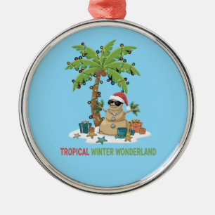 Ornement En Métal Merveilleux Noël Tropical Drôle de Noël