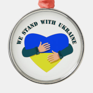 Ornement En Métal Message inspirant Nous sommes avec l'Ukraine