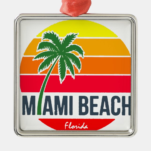 Ornement En Métal Miami Beach (Devant)