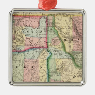 Ornement En Métal Minerai, lavage, Idaho, carte de Mont par Mitchell