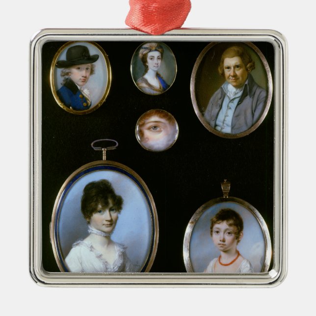 Ornement En Métal Miniatures de portrait, de LtoR et de TtoB : (Devant)