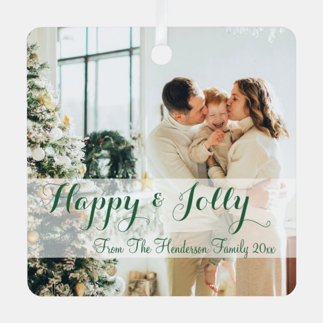 Ornement En Métal Minimal Simple Family Photo  (Recto)