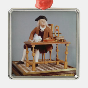 Ornement En Métal Modèle de Benjamin Franklin à sa table