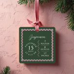 Ornement En Métal Modern Wavy Baby Name Script Birth Stats Photo<br><div class="desc">Célébrez l'arrivée de votre petit avec notre moderne ondulé nom de bébé script de naissance stats photo métal gardien de l'ornement. Ce charmant gardien présente une disposition simple et minimaliste accentuée par un cadre rose ondulé, ajoutant une touche moderne à un souvenir classique. Personnalisez cet ornement avec le nom de...</div>