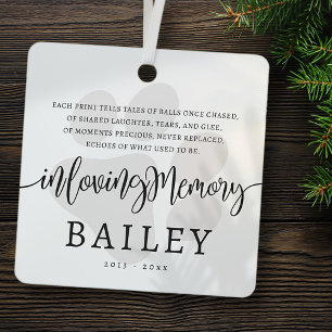 Ornement En Métal Moderne Élégant Simple Chic Paw Pet Pet Memorial