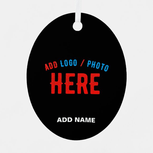 ORNEMENT EN MÉTAL MODERNE ET MODERNE PERSONNALISABLE NOIR VÉRIFIÉ (Recto)